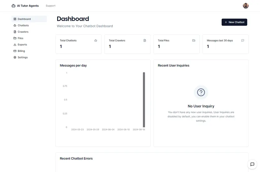 OpenAssistantGPT Main Dashboard An image showing OpenAssistantGPT Main Dashboard